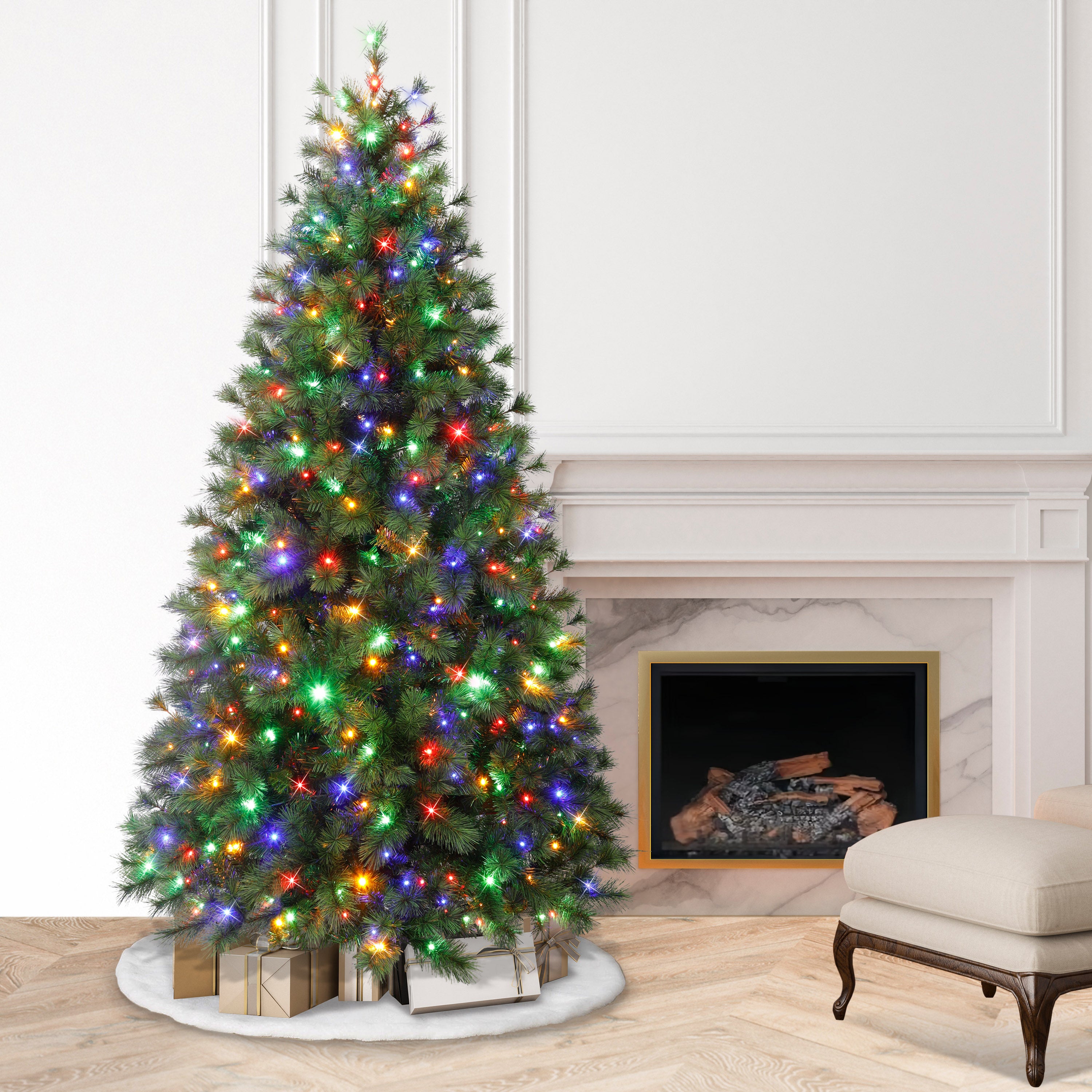7.5' Pre-Lit Colorado Pine Christmas Tree